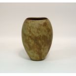 Chris Carter (born 1945), an ochre stoneware vase with textured surface, impressed mark,