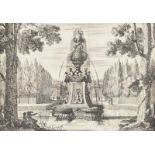 Jean Lepautre (French 1618-1682) after Jean Le Blond (1594-1666)/Fountain in a Classical Garden