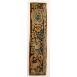 A Flemish rectangular tapestry fragment,
