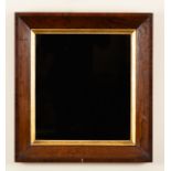 An early 19th Century rosewood wall mirror with gilt surround, the plate 45.