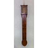 A mahogany and satinwood stick barometer, G Goodall, Tadcaster,