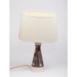 A mid-20th Century pottery bedside lamp,
