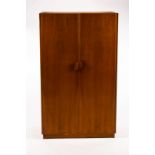 Gordon Russell Workshops/A Utility double wardrobe, circa 1940s, with shaped wood handles,