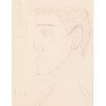 Mikhail Larionov (Russian 1881-1964)/Portrait study of Anton Dolin/head and shoulders in