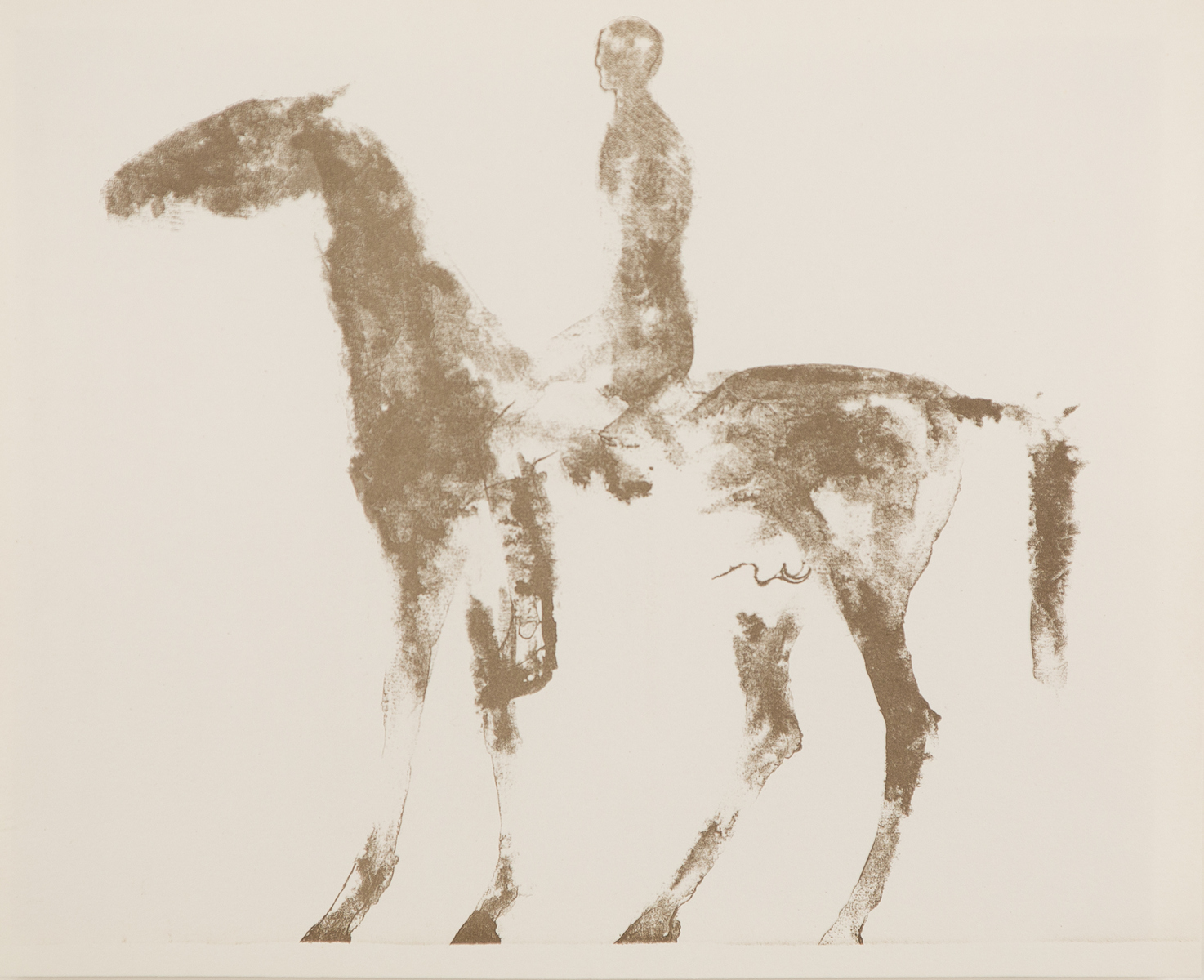 Elisabeth Frink RA (1930-1993)/Horse and Rider, 1970/lithograph, paper size 26cm x 31.