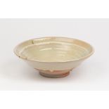 Stephen Parry (born 1950), a stoneware bowl with celadon glaze to interior and partial exterior,