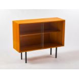 Robin Day (1923-2003)/A display cabinet, designed 1950s for Hille, with clear glass sliding doors,