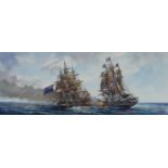 Edwin Galea (born 1934)/Naval Engagements/a pair/watercolours, 18.