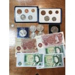 Sundry coins and banknotes