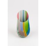 Ruth Shelley (Contemporary), multi-coloured fused glass 'Sisial' vase,