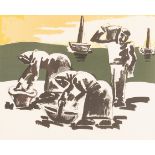 Josef Herman (1911-2000)/The Cockle Gatherers/signed in pencil/studio proof lithograph,