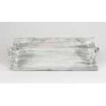 Pat Fuller (Contemporary), a white glazed tray with handles, 51.