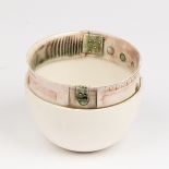 Alison Ogden (Contemporary), a hand built porcelain bowl with applied decoration,