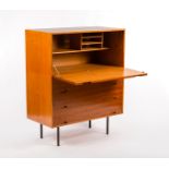 Robin Day (1923-2003)/A 'Hilleplan' bureau, designed 1952 for Hille, cherry veneered on metal feet,