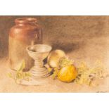 Circle of William Henry Hunt (British 1792-1864)/Still Life with a Jar,