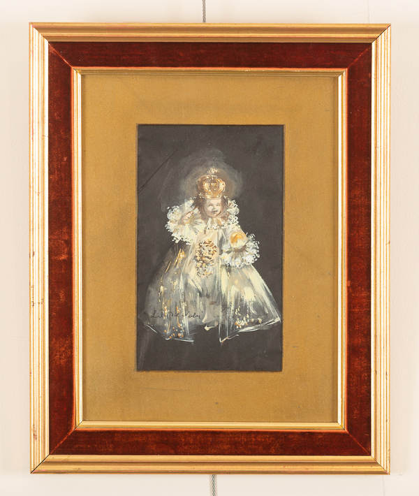 Lila De Nobili (Italian 1916-2002)/The Infant Jesus of Prague/signed/watercolour, - Image 2 of 2