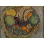 Adrian Ryan (1920-1998)/Still Life with Bowl of Fruit/signed Ryan/mixed media,