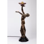 An Art Deco style figural lamp,