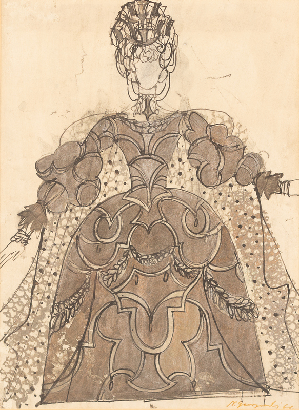 Nicholas Georgiadis (1923-2001)/Design for the Queen Mother's Costume in 'The Sleeping Beauty' for