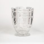 Style of Orrefors, a large cut crystal vase,