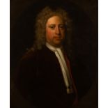 Follower of John Vanderbank (British 1694-1739)/Portrait of a Bewigged Gentleman/half-length,