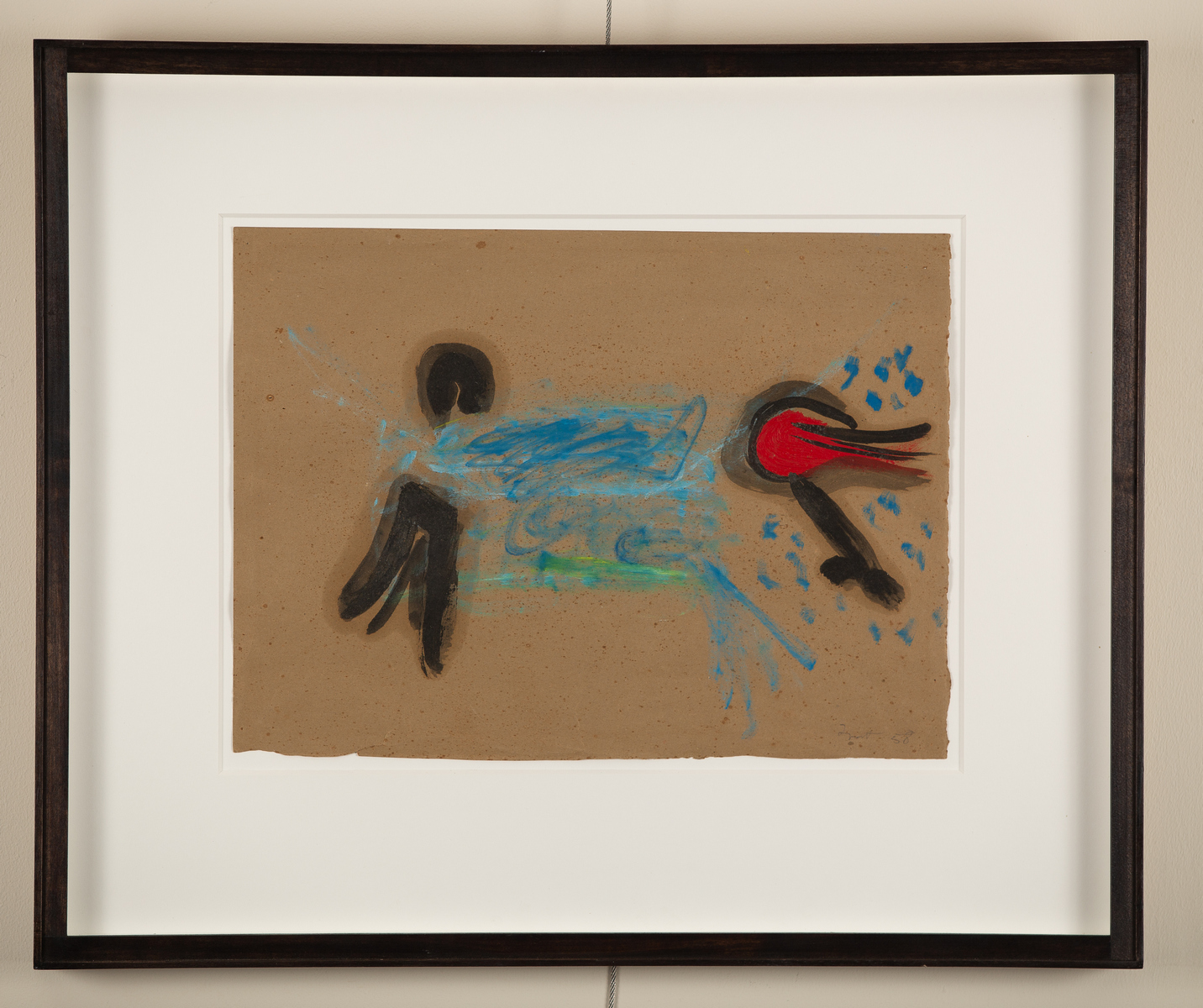 Terry Frost RA (1915-2003)/Untitled (Blue and Red)/signed and dated Frost '58/oil on paper, - Image 2 of 2