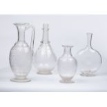 A group of English engraved glassware, circa 1880,