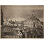 Leslie Duxbury (1921-2001)/View over London/signed and inscribed, artist's proof/etching,