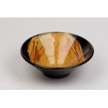 Francoise Dufayard (born 1960), an earthenware conical bowl, 27cm diameter and a footed bowl,