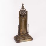 A Gothic Revival thermometer holder, impressed verso 'Pu-D by T C Salt March 1828',