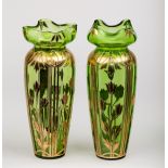 A pair of Art Nouveau style vases,