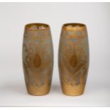 A pair of large glass vases, style of Mont Joye et Cie,