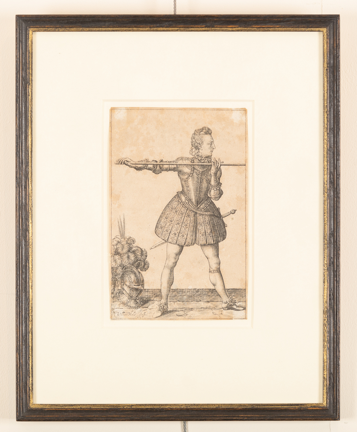 By and after William Hole/Henry, Prince of Wales holding a pike, 1612/engraving, 19.5cm x 10. - Image 2 of 2