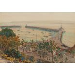 Ryuson Chuzo Matsuyama (1880-1954)/Torquay Pier/signed and dated 1936/watercolour, 23cm x 33.