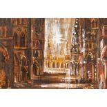 Julia Trevelyan Oman (British 1930-2003)/Westminster Abbey/signed/gouache,