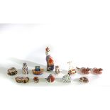A group of Royal Crown Derby paperweights modelled as various animals including 'Abyssinian' from