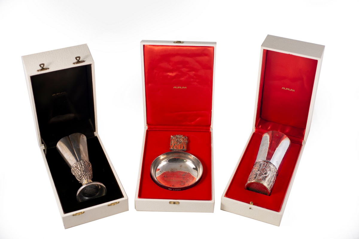 Two limited edition commemorative silver and silver gilt cups,