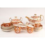 Two Spode part tea services, circa 1810, comprising four teacups,
