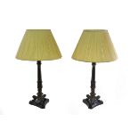 A pair of French Empire style bedside lamps/see illustration CONDITION REPORT: The