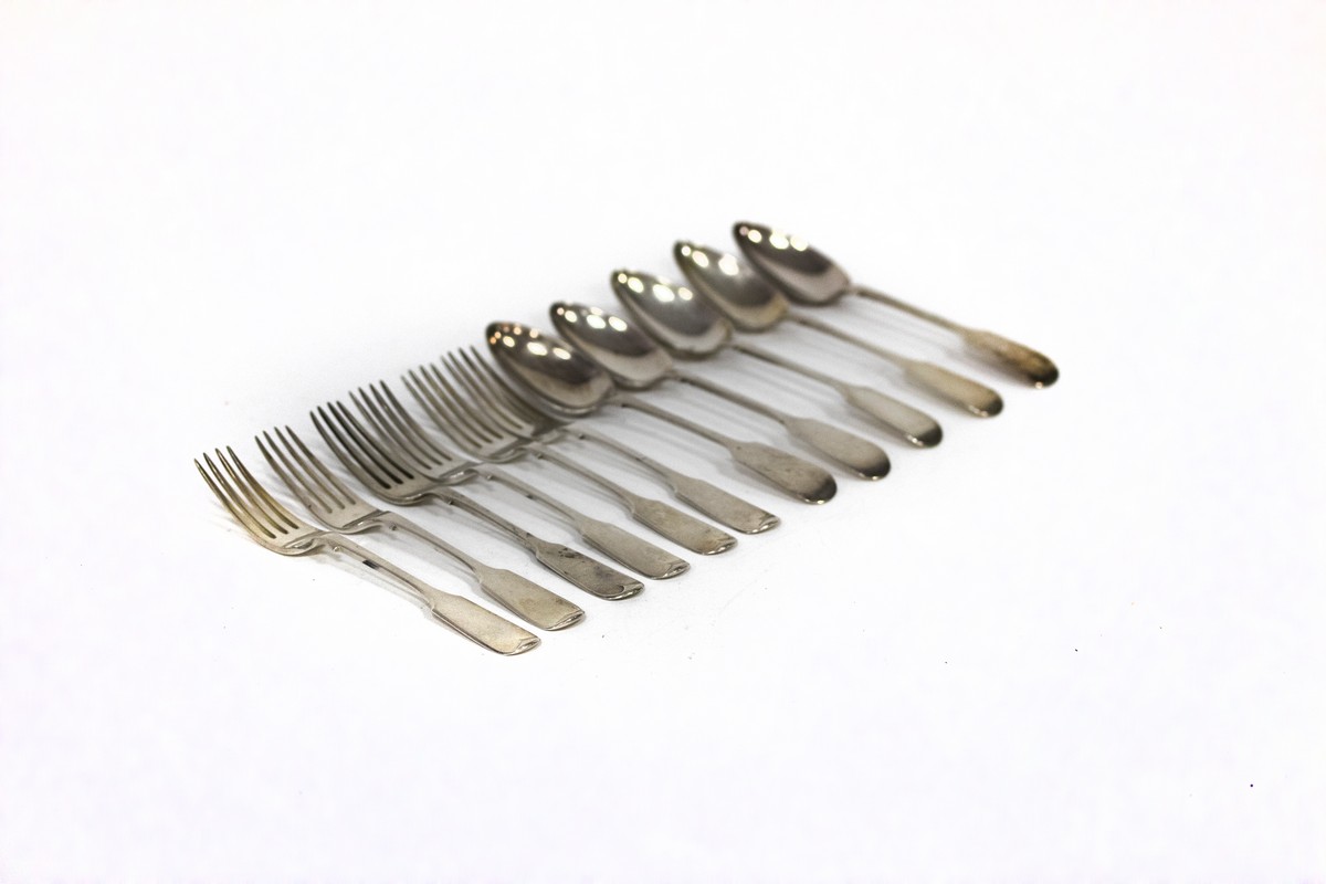 A quantity of Victorian provincial silver flatware, Exeter, various dates and makers including