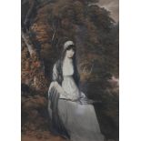 John Glover (1767-1849) & Henry Edridge (1769-1821)/Lady in Mourning/watercolour,