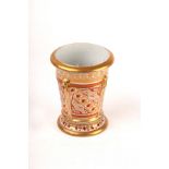 An English porcelain cache pot and stand, circa 1810,