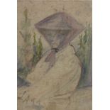 Early 20th Century French School/Portrait of a Woman/seated left,