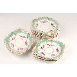 An English porcelain part dessert service, circa 1830, pattern No.