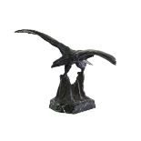 After Claude Mirval/Eagle/bronze sculpture, wingspan 68.
