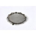 A George III silver waiter, Robert Makepeace & Richard Carter, London 1778, with pie crust edge,