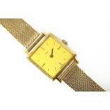 A lady's Zenith 18ct gold wristwatch with a 9ct gold bracelet, approximately 23.7gm