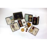 A collection of silver, silver gilt and enamel masonic jewels,