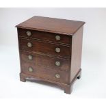 A George III mahogany chest commode, circa 1780,