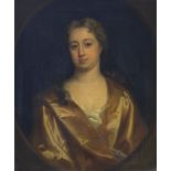 Circle of Jonathan Richardson/Portrait of a Lady/half-length, within a feigned oval,